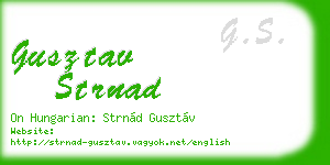 gusztav strnad business card